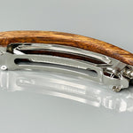 Long Hair Clip Large Tigerwood barrette for women with thick hair
