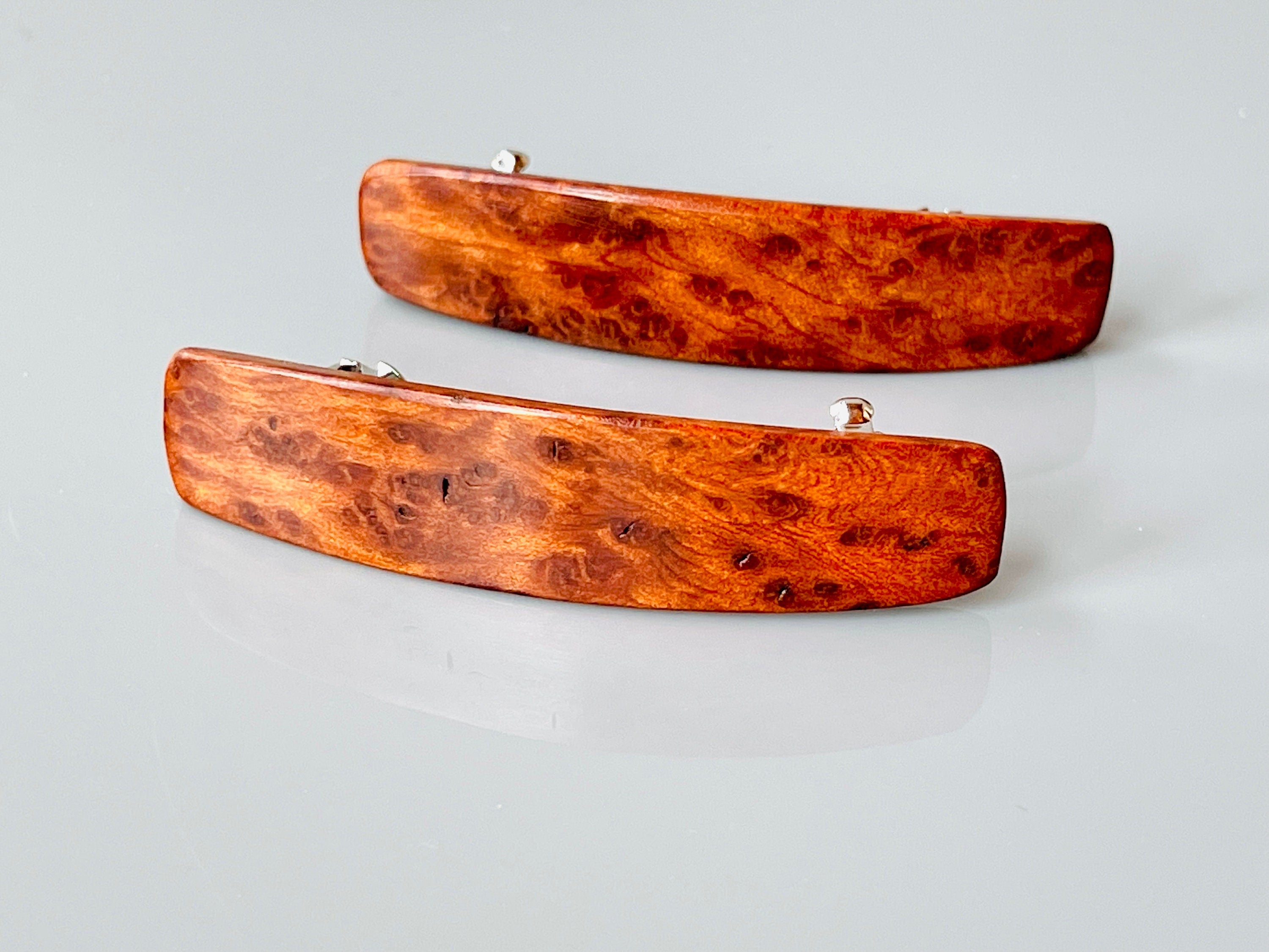 Long Hair Clip for thick hair Large Redwood Burl barrette for women