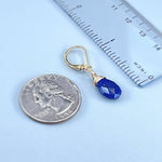 Facetted Lapis Lazuli Earrings Dangle Silver