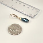 Deep and Dark Faceted Labradorite earrings, Labradorite Leverback Earrings