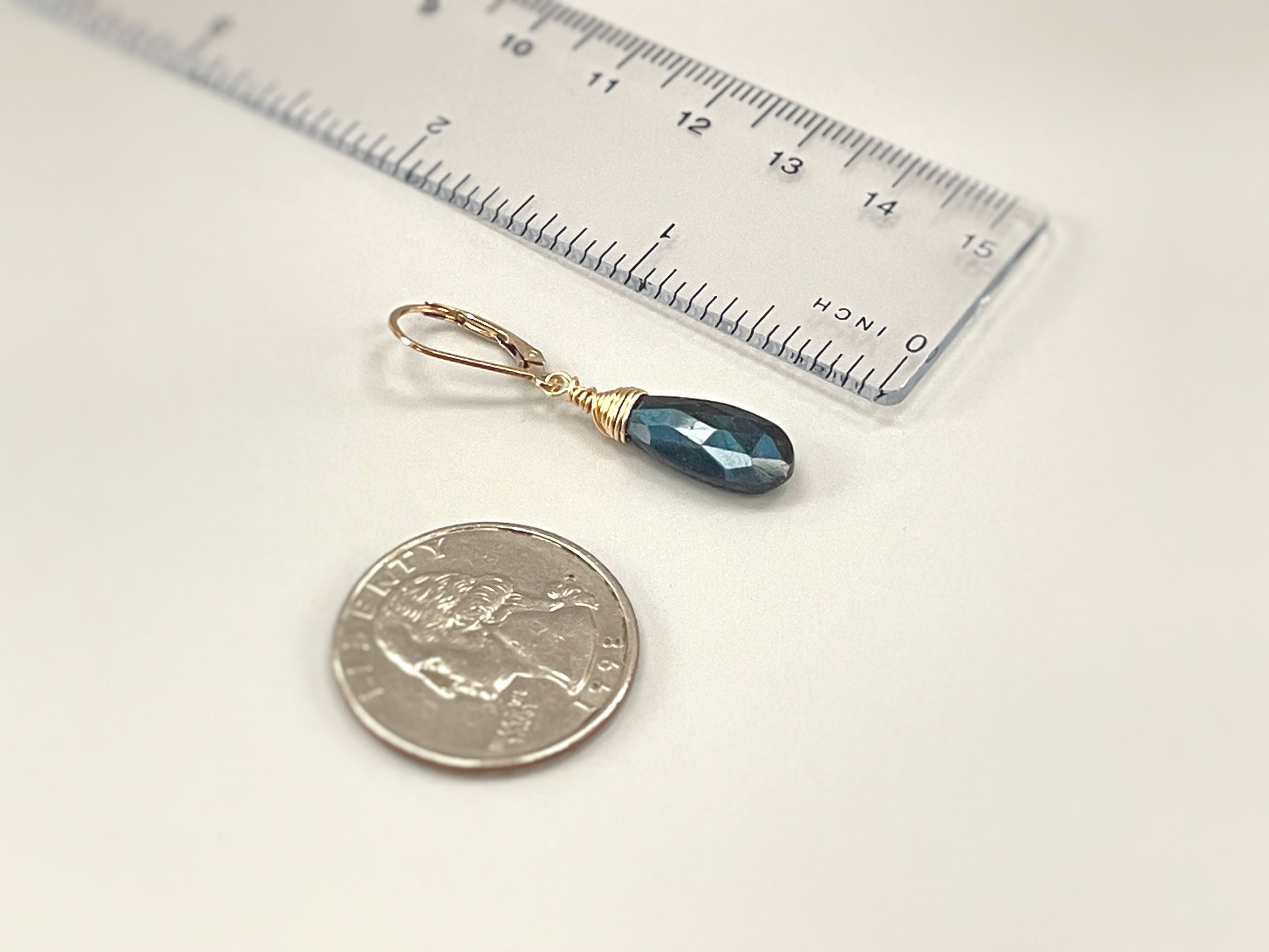 Deep and Dark Faceted Labradorite earrings, Labradorite Leverback Earrings