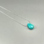 Minimalist Dainty Turquoise Necklace Sterling Silver Choker