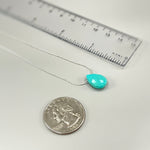 Minimalist Dainty Turquoise Necklace Sterling Silver Choker