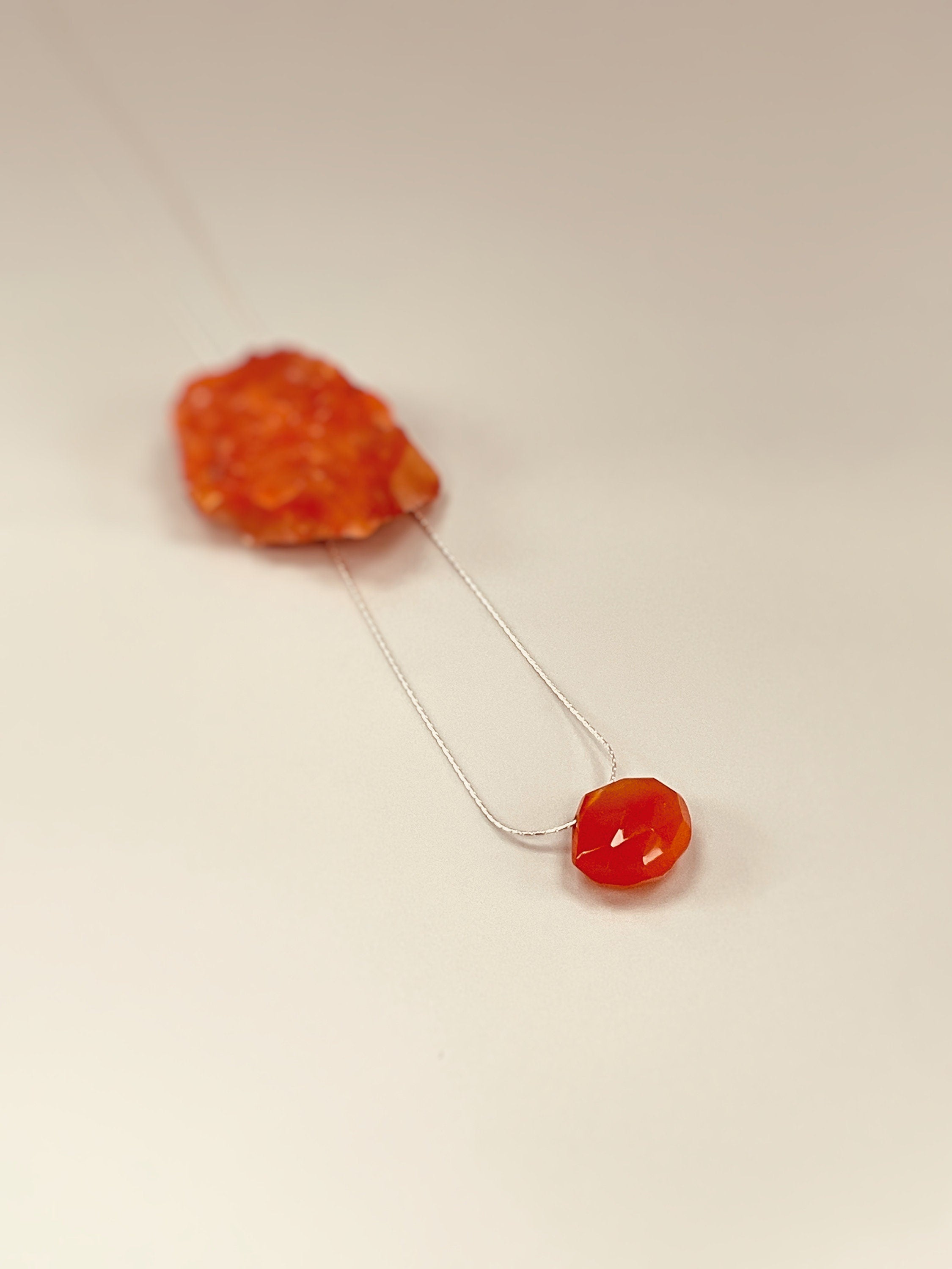 Carnelian Necklace Sterling Silver, 14k gold fill choker