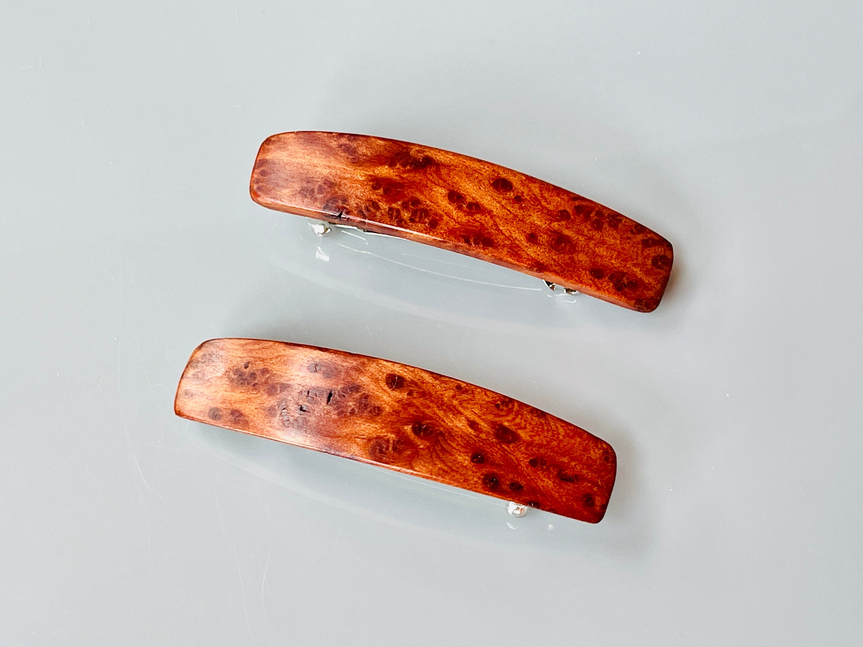 Long Hair Clip for thick hair Large Redwood Burl barrette for women