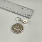Minimalist Pearl Earrings dangle 14k Gold, Sterling Silver Dainty Drop Earrings