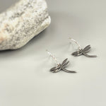 Dragonfly Earrings dangle Rose Gold