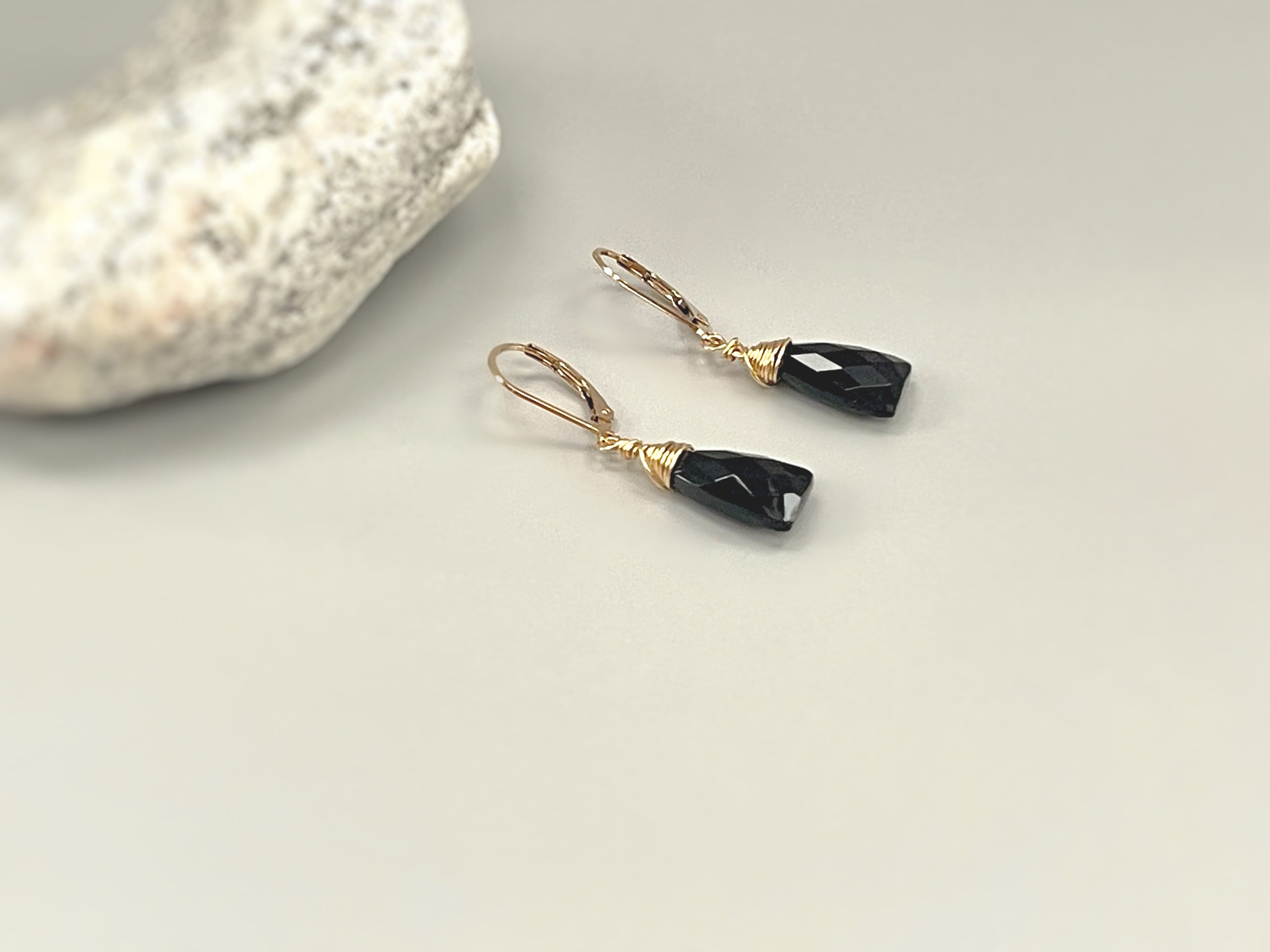 Black Onyx Earrings Dangle