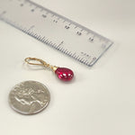 Pink Tourmaline Quartz Earrings Dangle 14k Gold fill, Sterling Silver