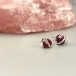Raw Ruby Earrings 14k Gold Fill, Silver, Rose Gold