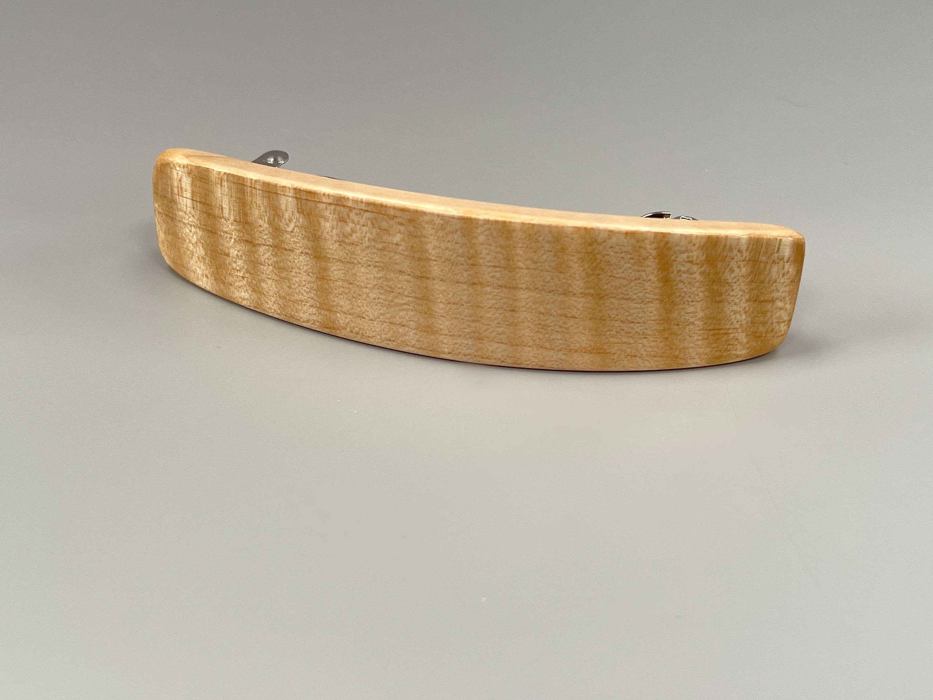 Small Curly Maple Wooden Barrette, Fine Hair barrette, Children's hair clip, wooden hair clip