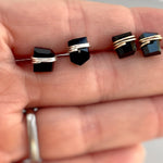 Raw Black Onyx Stud Earrings