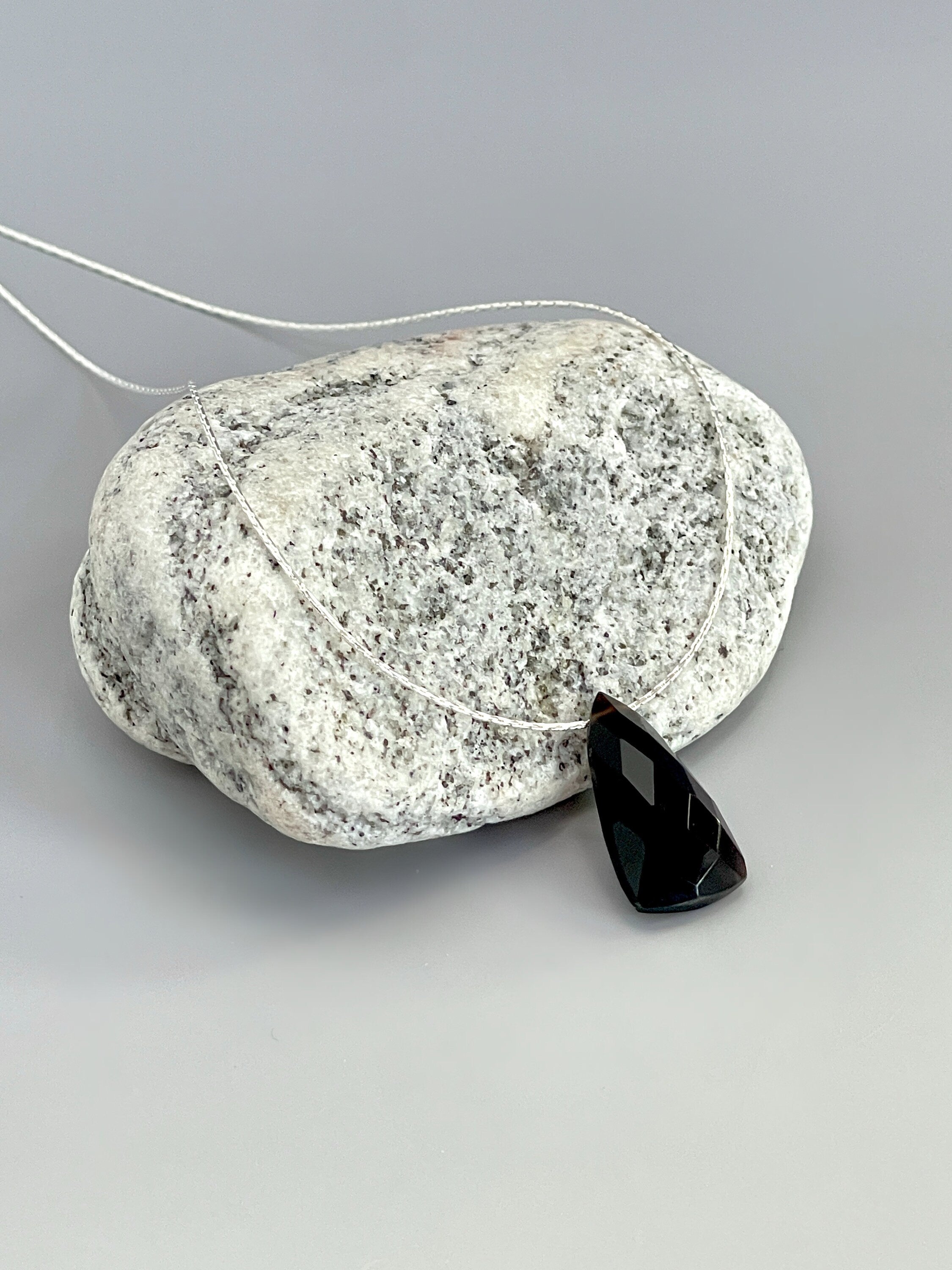 Onyx Necklace Gemstone Solitaire Pendant Necklace