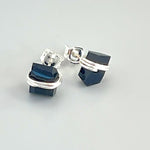 Raw Black Onyx Stud Earrings