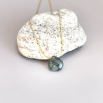 Moss Agate necklace, Handmade crystal gemstone choker necklace for women