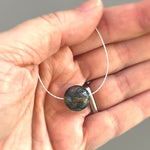 Round Moss Agate necklace gemstone choker necklace for women