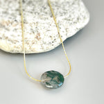 Round Moss Agate necklace gemstone choker necklace for women