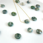 Round Moss Agate necklace gemstone choker necklace for women