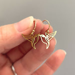 Bird Earrings dangle Sterling Silver Hummingbird Jewelry