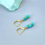 Turquoise Earrings dangle silver lightweight everyday jewelry