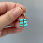 Turquoise Earrings dangle silver lightweight everyday jewelry