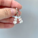Blue Moonstone earrings dangle, Sterling Silver