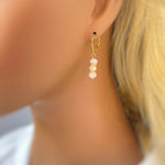 Rose Quartz Earrings Dangle Rose Gold, Gold, Silver boho jewelry