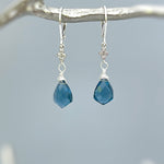 London Blue Topaz and Crystal earrings dangle
