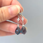 London Blue Topaz and Crystal earrings dangle