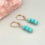 Turquoise Earrings dangle silver lightweight everyday jewelry