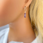 Dainty Amethyst Earrings dangle