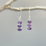 Dainty Amethyst Earrings dangle