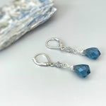 London Blue Topaz and Crystal earrings dangle