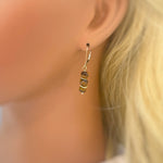 Tigers Eye Earrings dangle, 14k gold, sterling silver
