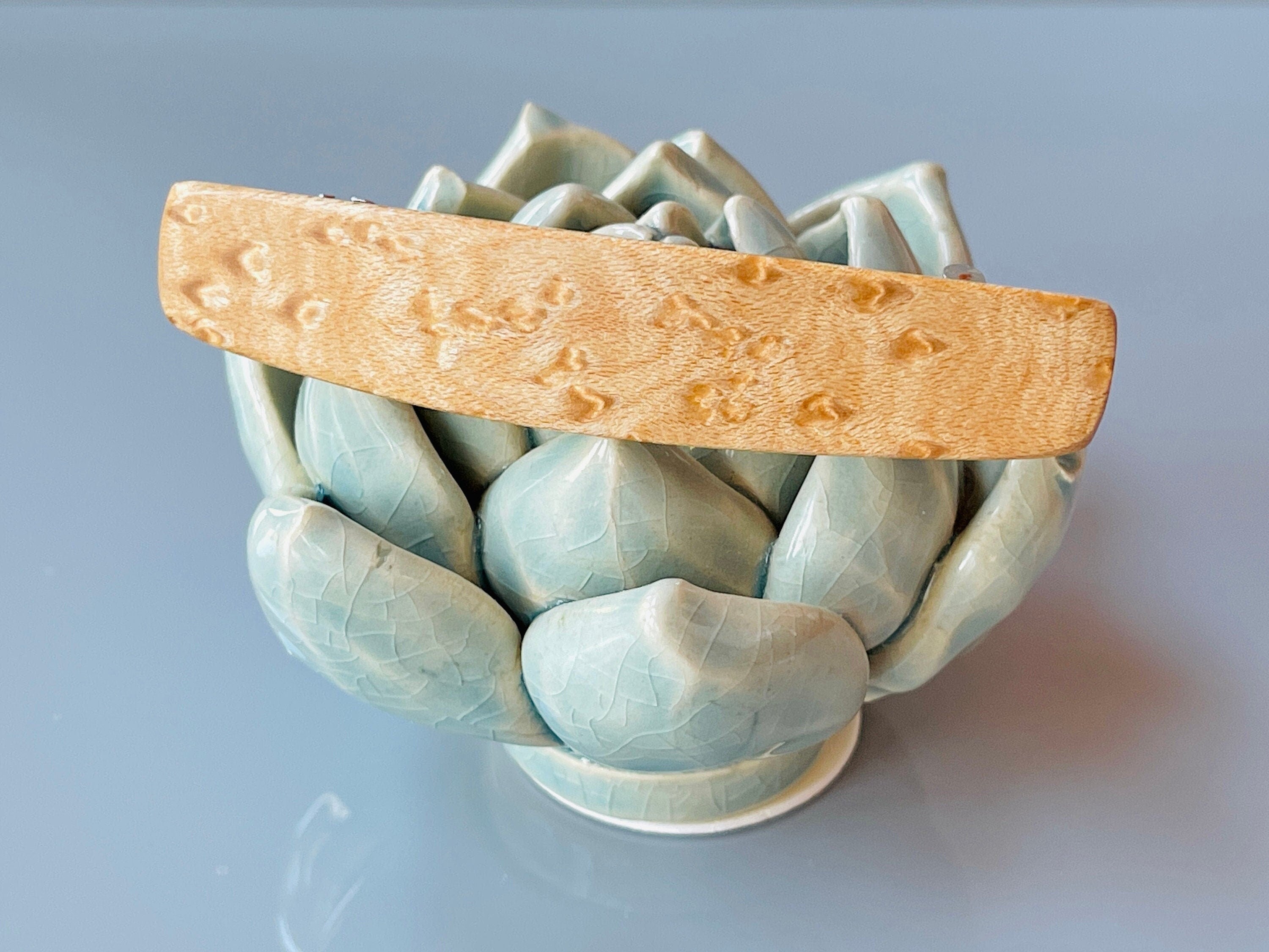 Medium Birdseye Maple light wood hair barrette, wood hair clip, wooden hair clip