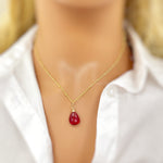 Pink Tourmaline Necklace Handmade Pink Quartz pendant 14k gold fill, Sterling Silver, Rose Gold Blue handmade gemstone Jewelry for women