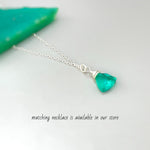 Emerald Green Gemstone earrings dangle Gold, Sterling Silver, Rose Gold