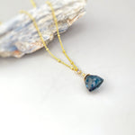 London Blue Topaz Quartz Necklace Gold, Silver, Rose Gold