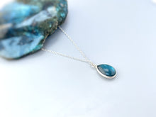 Load image into Gallery viewer, Labradorite Necklace Handmade Sterling Silver, 14k Gold blue gemstone pendant Sterling Silver birthstone jewelry layering necklace for women