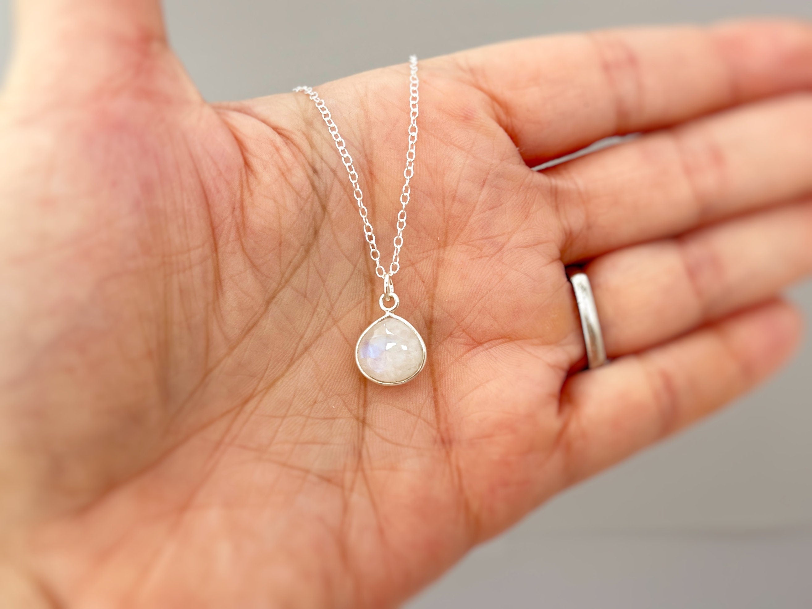 Moonstone Necklace Sterling Silver