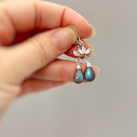 Crystal Labradorite earrings silver, gold, rose gold