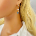 Crystal Labradorite earrings silver, gold, rose gold