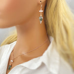 Moss Agate Necklace Rose Gold, Sterling Silver, Gold