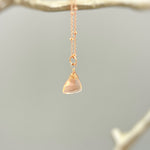 Morganite Necklace Rose Gold Handmade gemstone pendant Sterling Silver, 14k Gold peach blush pink quartz Jewelry crystal necklace for women