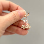 Raw Green Amethyst and Crystal Earrings dangle