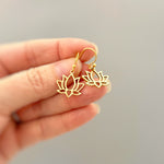 Silver Lotus Earrings dangle