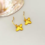 Dainty Bumble Bee Earrings dangle sterling silver, gold honey bee gift for nature lovers, boho earrings for granddaughters