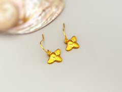 Dainty Bumble Bee Earrings dangle sterling silver, gold honey bee gift for nature lovers, boho earrings for granddaughters
