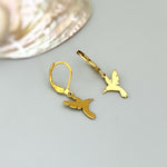 Hummingbird Gift Handmade Hummingbird earrings dangle in gold or silver. These bird earrings are the perfect gift for moms, nature and bird lovers.