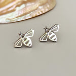 Dainty Bumble Bee Stud Earrings gold, silver, and rose gold handmade boho jewelry gift for nature lovers unique trendy gifts for nature lover granddaughter